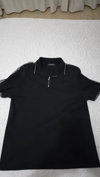 Polo Primark Negro Cremallera Talla XXL