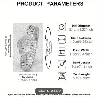 Set Reloj, Pulsera, Collar, Anillo, pendientes
