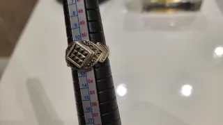 Anillo Plata con Marquesitas