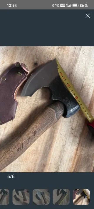 Hacha Bushcraft con Funda de Cuero