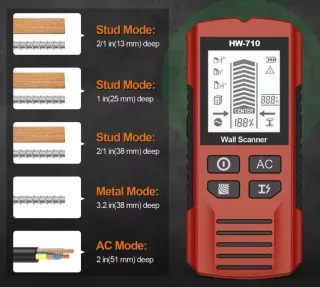 Detector HW-710 multifunción de cables en pared