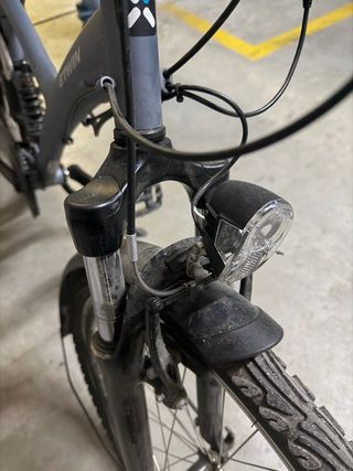 Eléctrica Gris Bicicleta trekking Marca	RIVERSIDE