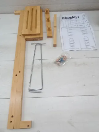 Estantería Bambú Baño 3 Baldas + 3 Ganchos