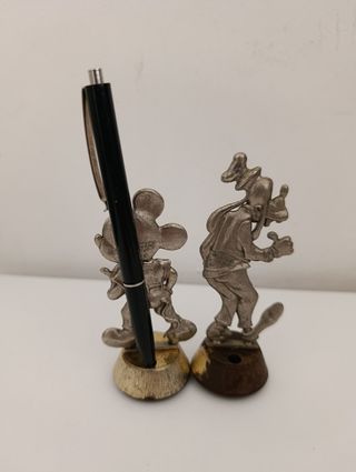 Topolino Pippo Disney metallo peltro coppia