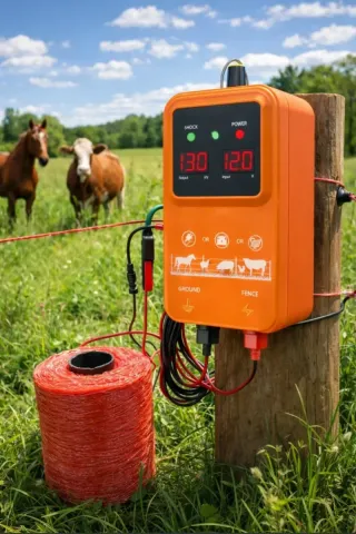 Pastor eléctrico a 220v y 12v  400 metros hilo