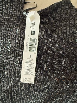 Abito Monospalla Paillettes Nero Tally Weijl tg s