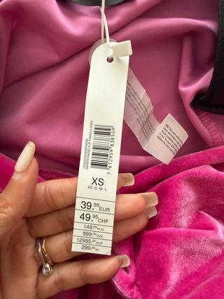 Abito Tally Weijl Fucsia Velluto Mini Nuovo