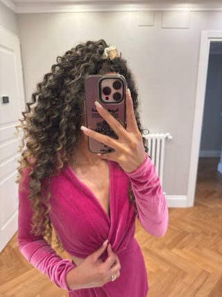 Abito Tally Weijl Fucsia Velluto Mini Nuovo