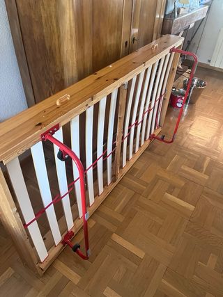 Somier de madera y colchon 90x180