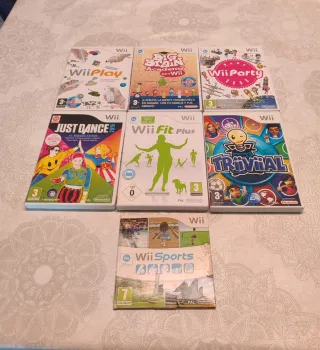 Lote 6 Juegos Wii: Just Dance, Trivial, Wii Party