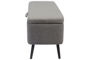 Baúl moderno tapizado gris