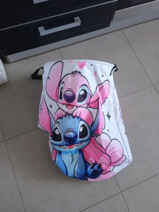 Cesto Ropa Stitch y Ángel Disney
