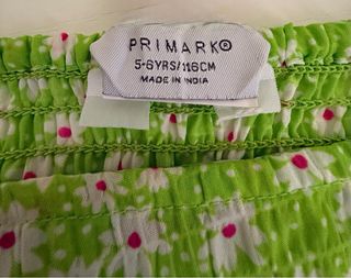 Vestido verde estampado T5-6