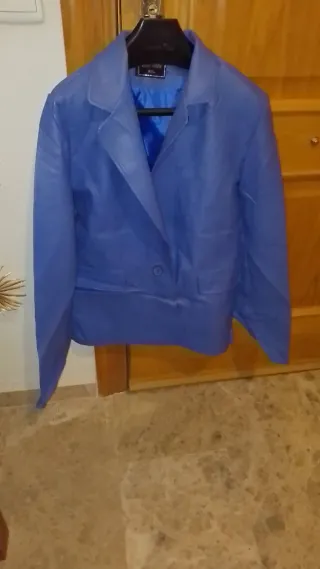 Chaqueta Sra. polipiel azul XXL