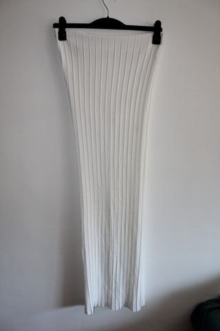 Pantalón blanco Plisado Zara | Talla L