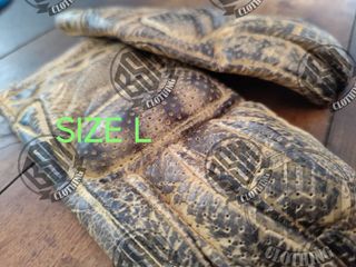 Guanti in pelle beige taglia L