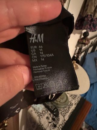 Vestito H&M nero fantasia taglia 50