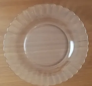 Platos Duralex antiguos transparentes