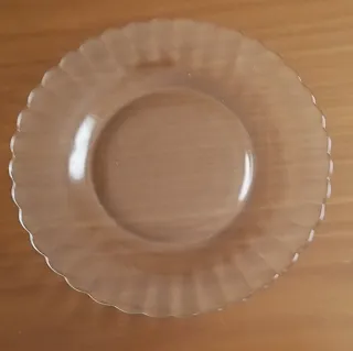 Platos Duralex antiguos transparentes