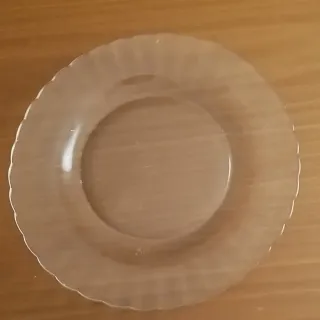 Platos Duralex antiguos transparentes