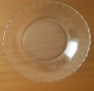 Platos Duralex antiguos transparentes
