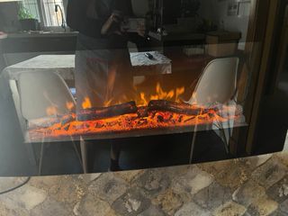 Chimenea Eléctrica Cristal Negra