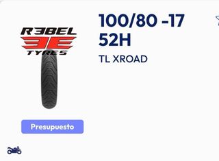 NEUMATICO OCASION 100 80 17 REBEL TYRES