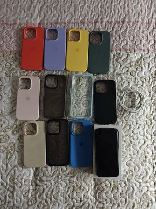 iPhone 14 Pro 128GB Negro + caja, cable y fundas