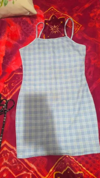 Vestido de tirantes a cuadros