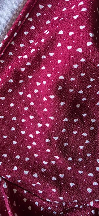 Top SHEIN Rojo Corazones Volantes Talla XXL