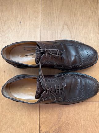 Zapatos Oxford Brogue Santoni Marrones