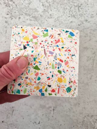 Sottobicchiere terrazzo in jesmonite