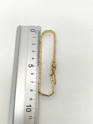 Pulsera Oro bicolor 18kt eslabones combinados