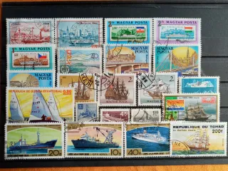 94 Francobolli Barche Mondiali