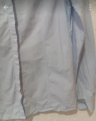 Camisa Massimo Dutti cuello mao azul