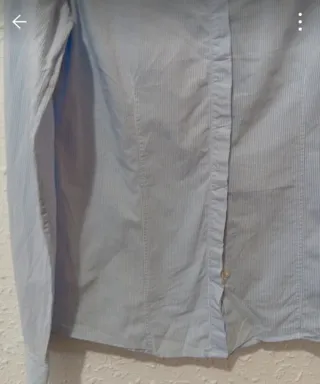 Camisa Massimo Dutti cuello mao azul