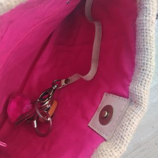 Bolso de playa grande mostaza