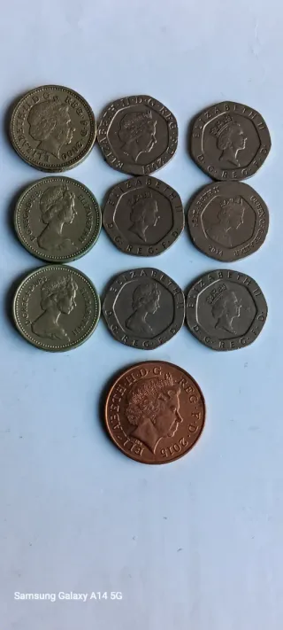 10 Moedas Inglaterra Diversas
