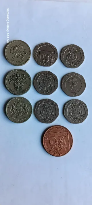 10 Moedas Inglaterra Diversas