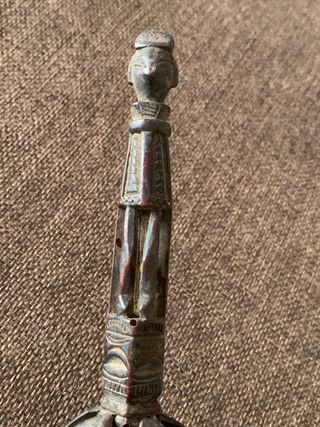 Antica conocchia calabrese intagliata a mano