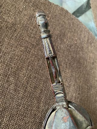 Antica conocchia calabrese intagliata a mano