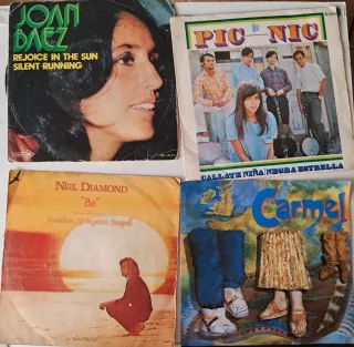 Lote 60 discos singles de vinilo