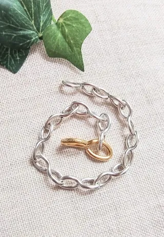 Pulsera Tous Bent Plata y Vermeil