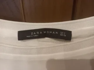 Camiseta Zara Blanca Talla S