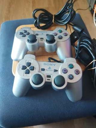 Mandos PS2 Sony DualShock 2 Plateados