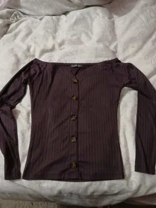Top morado Inside manga larga talla S