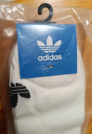 Calcetines Adidas Tobilleros Blancos Talla 43-45