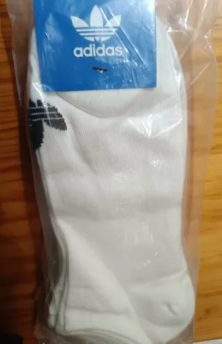 Calcetines Adidas Tobilleros Blancos Talla 43-45