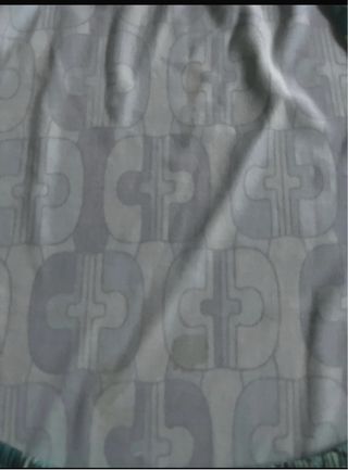 Vestido largo verde y azul