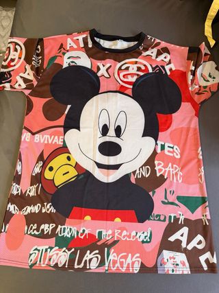 Camiseta Larga Mickey Mouse Graffiti